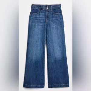LOFT Palazzo Jeans in Classic Mid Wash Size 4